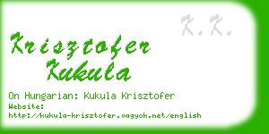 krisztofer kukula business card